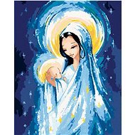 Zuty - Painting by Numbers - Little Jesus Christ and Mary, 40X50 Cm, Canvas+Frame - Painting by Numbers