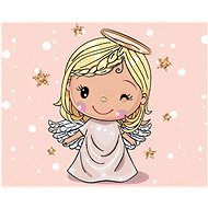 Zuty - Painting by Numbers - Cute Blonde Angel, 40X50 Cm, Canvas+Frame - Painting by Numbers