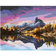 Zuty - Painting by Numbers - Autumn View of Lake Federa in Dolomites, 40X50 Cm, Canvas+Frame - Painting by Numbers