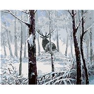 Zuty - Painting by Numbers - Deer in the Snowy Forest, 40X50 Cm, Canvas+Frame - Painting by Numbers