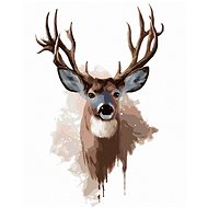 Zuty - Painting by Numbers - Deer with Stretched Antlers, 40X50 Cm, Canvas+Frame - Painting by Numbers