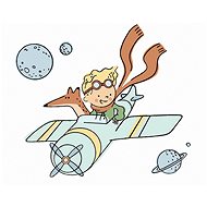 Zuty - Painting by Numbers - The Little Prince Flying with a Plane, 40X50 Cm, Canvas+Frame - Painting by Numbers