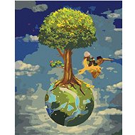 Zuty - Painting by Numbers - The Little Prince and the Pelican, 40X50 Cm, Canvas+Frame - Painting by Numbers