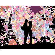 Zuty - Painting by Numbers - Lovers And Abstract Eiffel Tower, 40X50 Cm, Canvas+Frame - Painting by Numbers