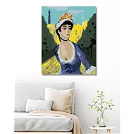 Zuty - Painting by Numbers - Woman In The Park In Front Of The Eiffel Tower, 40X50 Cm, Canvas+Frame - Painting by Numbers