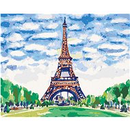 Zuty - Painting by Numbers - Eiffel Tower and Blue Sky, 40X50 Cm, Canvas+Frame - Painting by Numbers
