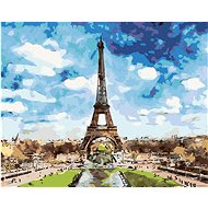 Zuty - Painting by Numbers - Eiffel Tower And Blue Sky Ii, 40X50 Cm, Canvas+Frame - Painting by Numbers