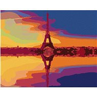 Zuty - Painting by Numbers - Eiffel Tower Reflection, 40X50 Cm, Canvas+Frame - Painting by Numbers