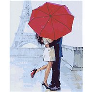 Zuty - Painting by Numbers - Lovers In Paris With Umbrella Iii, 40X50 Cm, Canvas+Frame - Painting by Numbers