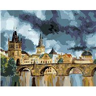 Zuty - Painting by Numbers - Charles Bridge in a Storm, 40X50 Cm, Canvas+Frame - Painting by Numbers