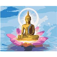 Zuty - Painting by Numbers - Buddha in Lotus, 40X50 Cm, Canvas+Frame - Painting by Numbers