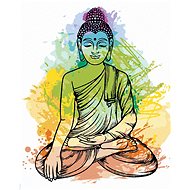 Zuty - Painting by Numbers - Colored Buddha, 40X50 Cm, Canvas+Frame - Painting by Numbers