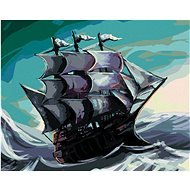 Zuty - Painting by Numbers - Pirate Ship at Sea, 40X50 Cm, Canvas - Painting by Numbers