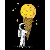 Zuty - Painting by Numbers - Astronaut With Ice Cream, 40X50 Cm, Canvas+Frame - Painting by Numbers