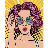 Zuty - Painting by Numbers - Pop-Art Woman With Pink Hair, 40X50 Cm, Canvas+Frame - Painting by Numbers