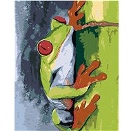 Zuty - Painting by Numbers - Frog on Bamboo, 40X50 Cm, Canvas+Frame - Painting by Numbers