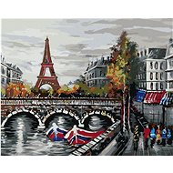 Zuty - Painting by Numbers - Boats Under the Eiffel Tower, 40X50 Cm, Canvas+Frame - Painting by Numbers