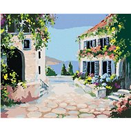 Zuty - Painting by Numbers - Flower House by the Sea, 40X50 Cm, Canvas+Frame - Painting by Numbers