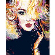 Zuty - Painting by Numbers - Mysterious Woman in Colours, 40X50 Cm, Canvas+Frame - Painting by Numbers
