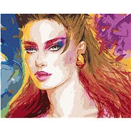 Zuty - Painting By Numbers - Woman With Large Earring, 40X50 Cm, Canvas+Frame - Painting by Numbers