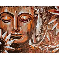 Zuty - Painting by Numbers - Bronze Buddha And Flowers, 40X50 Cm, Canvas+Frame - Painting by Numbers
