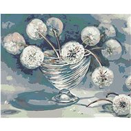 Zuty - Painting by Numbers - Dandelions in Glass Vase, 40X50 Cm, Canvas+Frame - Painting by Numbers