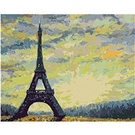 Zuty - Painting by Numbers - Eiffel Tower on a Clear Day, 40X50 Cm, Canvas+Frame - Painting by Numbers