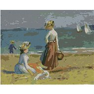 Zuty - Painting by Numbers - Figures on the Beach (A. Renoir), 40X50 Cm, Canvas+Frame - Painting by Numbers
