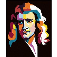 Zuty - Painting by Numbers - Colorful Issac Newton, 40X50 Cm, Canvas+Frame - Painting by Numbers