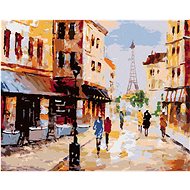 Zuty - Painting by Numbers - Street In Paris, 40X50 Cm, Canvas+Frame - Painting by Numbers