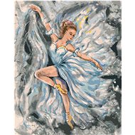 Zuty - Painting by Numbers - Ballerina in Blue Dress, 40X50 Cm, Canvas+Frame - Painting by Numbers
