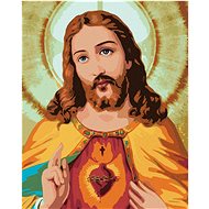 Zuty - Painting by Numbers - Jesus Christ Ii, 40X50 Cm, Canvas+Frame - Painting by Numbers