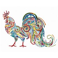 Zuty - Painting by Numbers - Mandala Rooster, 40X50 Cm, Canvas+Frame - Painting by Numbers