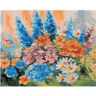 Zuty - Painting by Numbers - Abstract Bouquet of Spring Flowers, 40X50 Cm, Canvas+Frame - Painting by Numbers