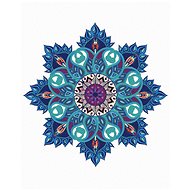 Zuty - Painting by Numbers - Blue Mandala, 40X50 Cm, Canvas+Frame - Painting by Numbers