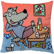 Pillow 30×30 cm, wolf Grey wolf, at home - Pillow