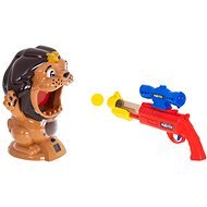 KIK Pištoľ na penové loptičky s terčom v tvare leva - Detská pištoľ