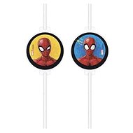 Javoli Paper drinking straws Spiderman 4 pcs - Straw