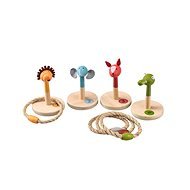 Drevené hádzacie krúžky so zvieratkami - Drevená hračka