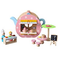 Wooden Tea Set Tea Room - Toy Kitchen Utensils