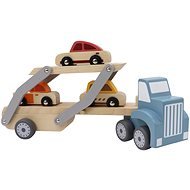 Hölzerner Abschleppwagen mit Spielzeugautos - Auto