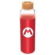 Glass Bottle with Cover 585ml, Super Mario - Drinking Bottle