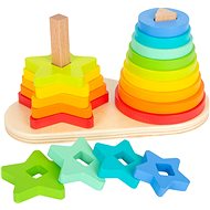 Small Foot Rainbow Duo Folding Tower - Sort and Stack Tower