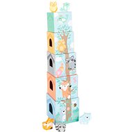 Small Foot Folding tower pastel with animals - Stacking Pyramid