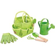 Bigjigs Toys Garden Tool Set in Canvas Bag, Green - Children's Tools