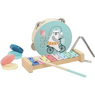 Vilac Wooden Musical Set of Teddy Bear Michelle Carlslund - Instrument Set for Kids