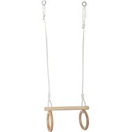 Small Foot Wooden Crossbar with Gymnastic Rings 2-in-1 - Gymnastic Rings