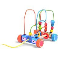 Wooden car with a beaded maze - Wooden Toy