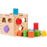 Pädagogischer Spielzeugwürfel aus Holz zum Einfügen von Formen - Holzspielzeug