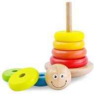 Wooden coloured pyramid - Sort and Stack Tower